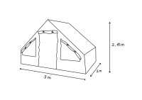 blowee Luftzelt 2x3 Meter, oliv