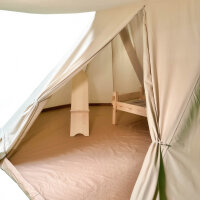 blowee Sachsenzelt 4x6 Meter, natur mit Bodenplane (abnehmbar)