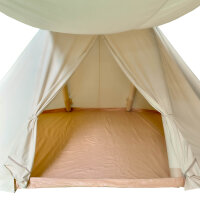 blowee Sachsenzelt 4x6 Meter, natur mit Bodenplane (abnehmbar)