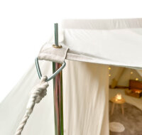 Zeltdeal: blowee Sachsenzelt 4x6 Meter, natur mit Bodenplane (fest angenäht)