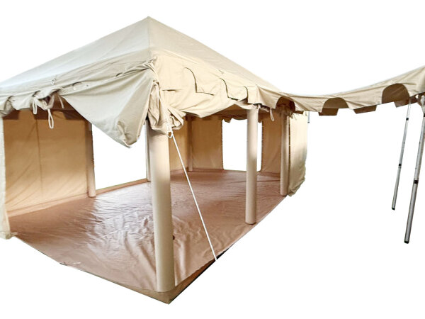 blowee Ritterzelt 4x6, natur mit Bodenplane (abnehmbar)