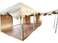 blowee Ritterzelt 4x6, natur mit Bodenplane (abnehmbar)
